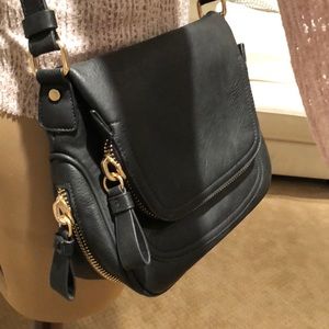 Black zip crossbody